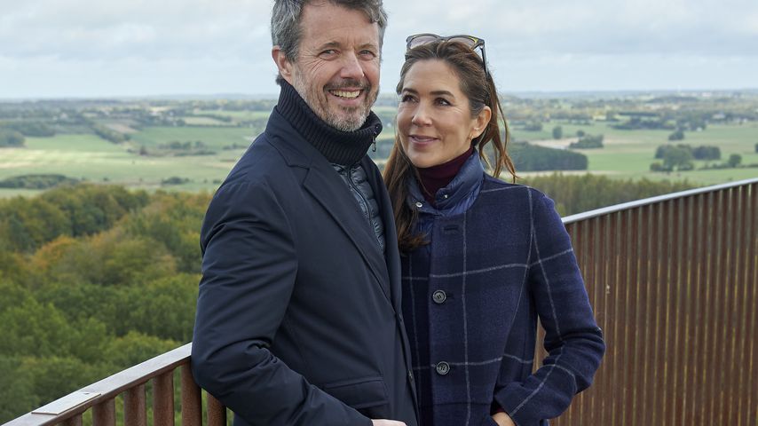 Prinz Frederik und Prinzessin Mary auf dem Forest Tower in Haslev im Oktober 2021