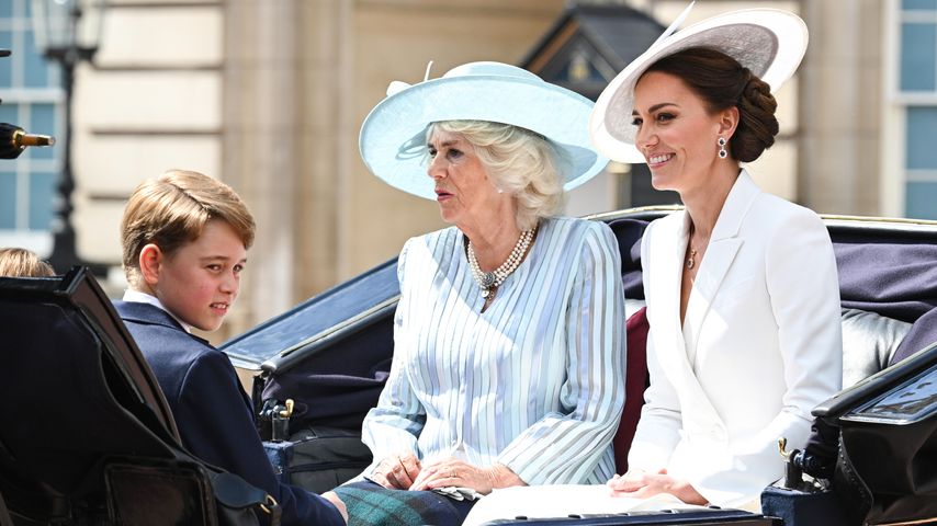 Prinz George, Herzogin Camilla und Herzogin Kate beim Trooping the Colour 2022