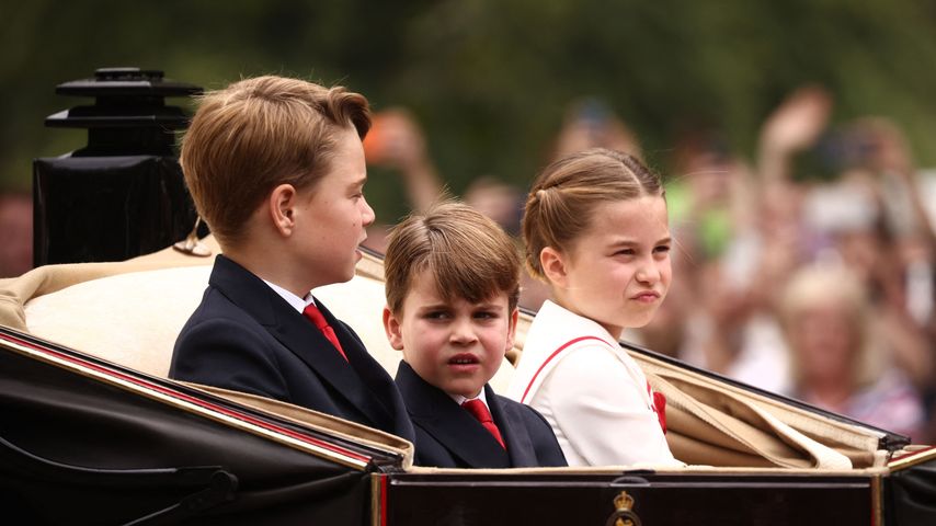 Prinz George, Prinz Louis und Prinzessin Charlotte beim Trooping the Colour 2023