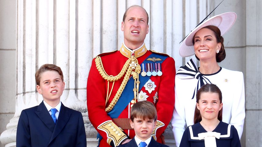 Prinz George, Prinz William, Prinz Louis, Prinzessin Kate und Prinzessin Charlotte, Juni 2024