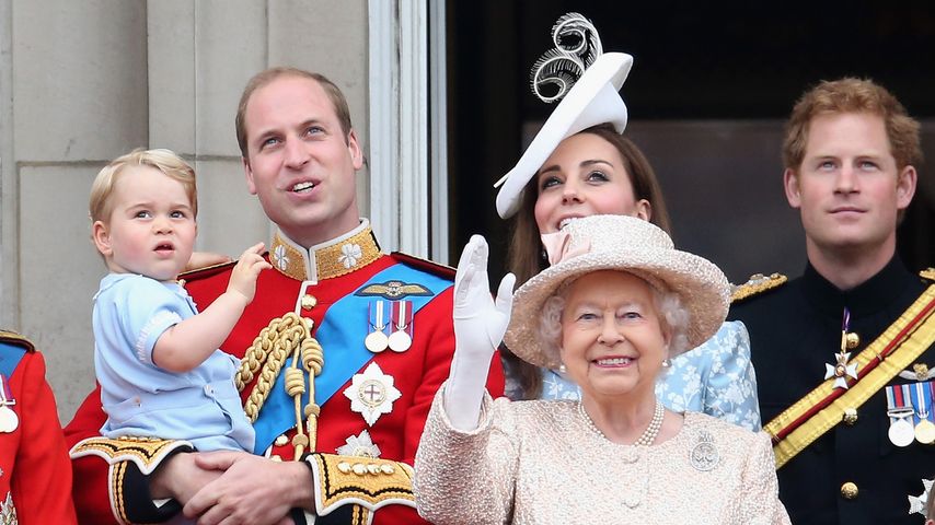 Prinz George, Prinz William, Prinzessin Kate, Queen Elizabeth II. und Prinz Harry, Juni 2015