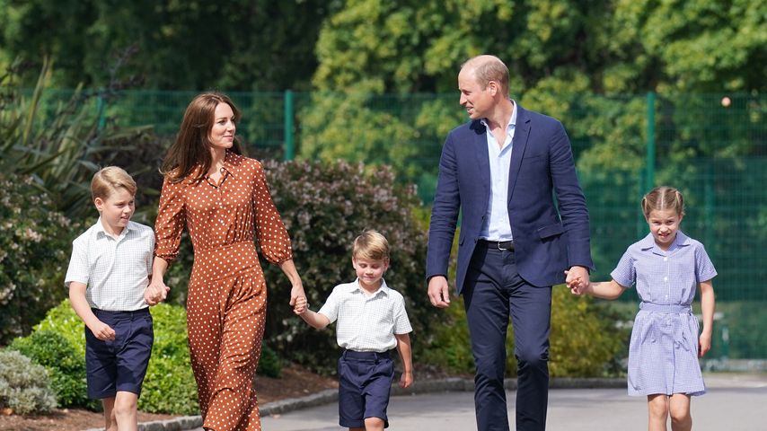 Prinz George, Prinzessin Kate, Prinz Louis, Prinz William und Prinzessin Charlotte