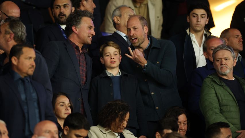 Prinz William und George beim Champions-League-Viertelfinale Aston Villa gegen Paris Saint-Germain