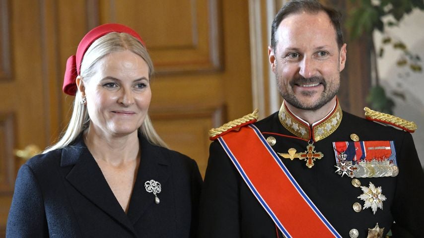 Prinz Haakon und Prinzessin Mette-Marit beim Staatsbesuch von König Philippe und Königin Mathilde in Oslo