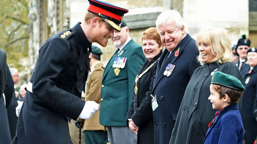 Prinz Harry bei seinem ersten Treffen mit Harrison Degiorgio-Lewis im November 2016