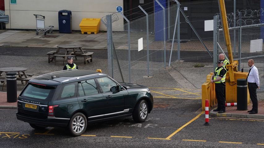 Prinz Harry beim Flughafen Aberdeen, Schottland