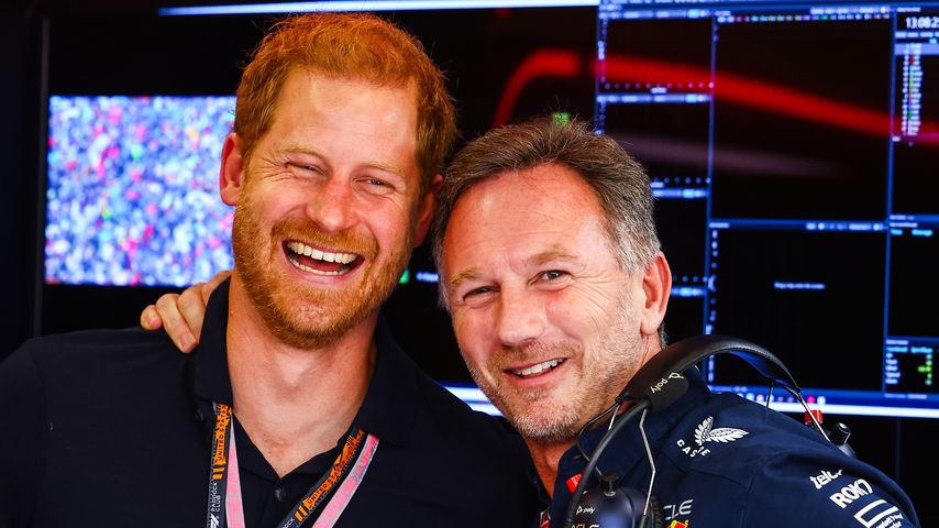 Prinz Harry mit Christian Horner