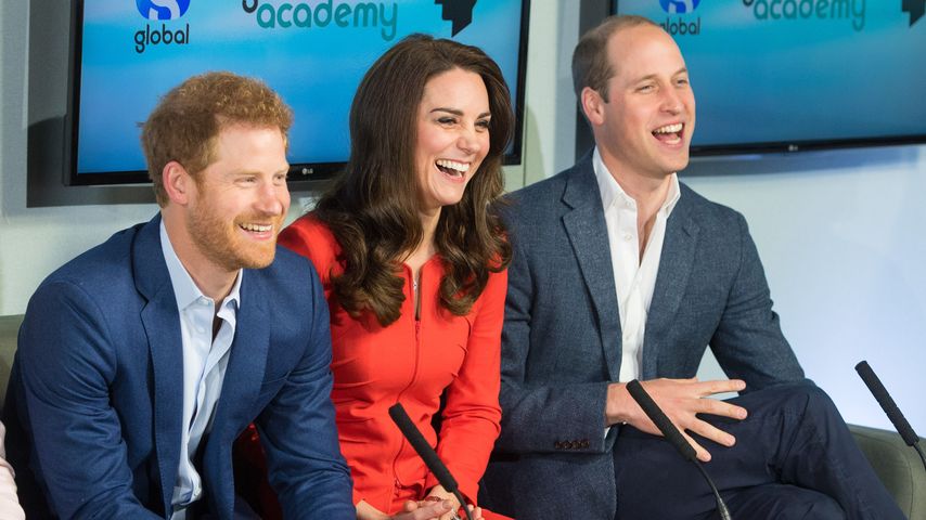 Prinz Harry, Herzogin Kate und Prinz William in London, April 2017