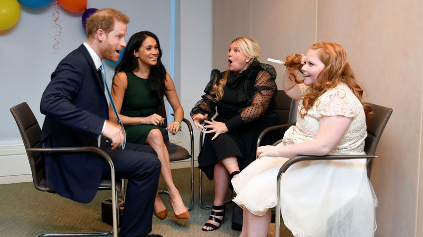 Prinz Harry, Herzogin Meghan, Angela und Milly Sutherland, Oktober 2019