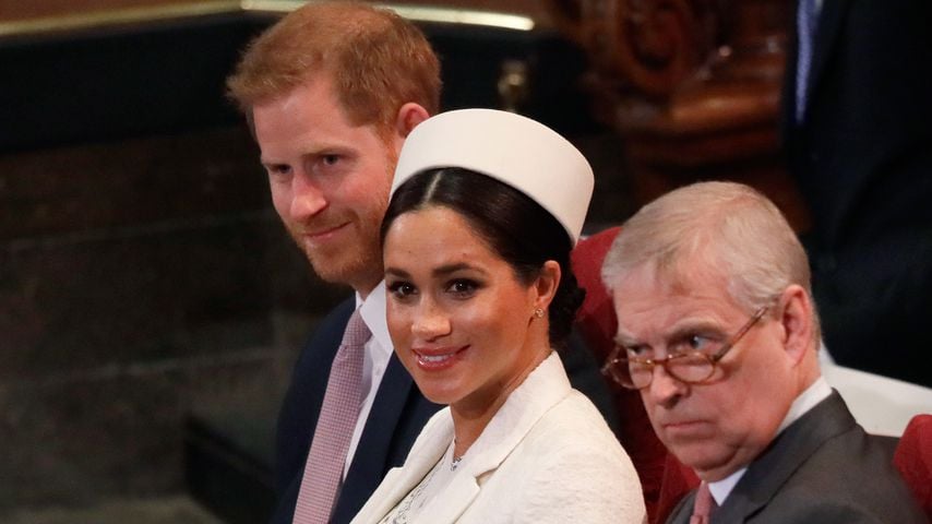Prinz Harry, Herzogin Meghan und Prinz Andrew in der Westminster Abbey