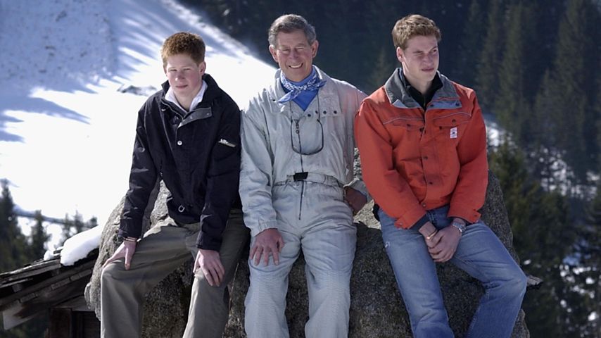Prinz Harry, König Charles und Prinz William im Jahr 2002