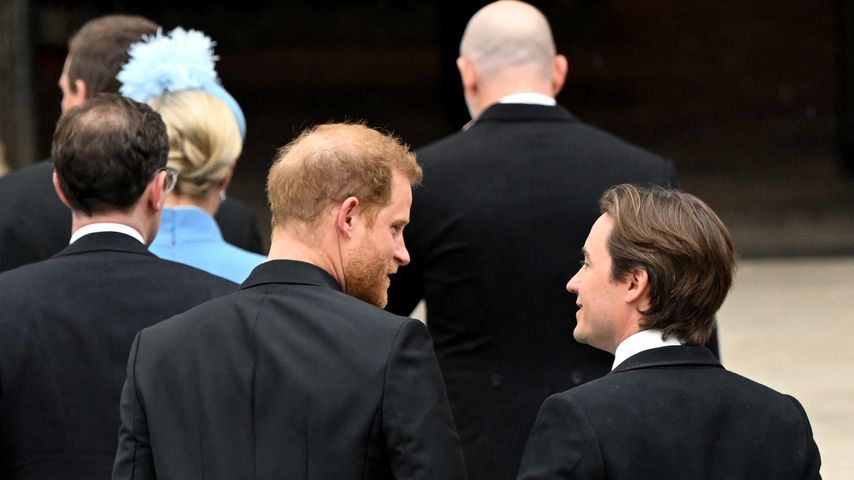 Prinz Harry und Edoardo Mapelli Mozzi bei der Krönung