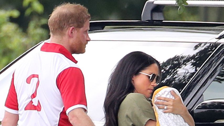 Prinz Harry mit seiner Frau Meghan und Sohn Archie Harrison im Juli 2019