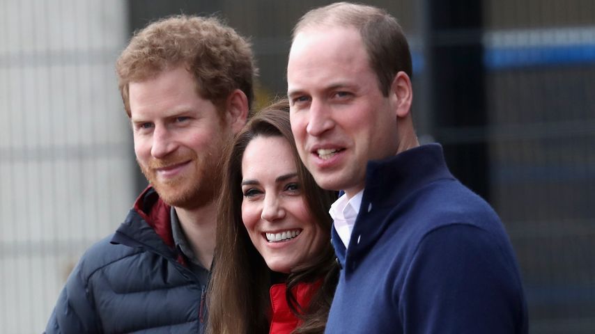 Prinz Harry, Prinzessin Kate und Prinz William im Februar 2017