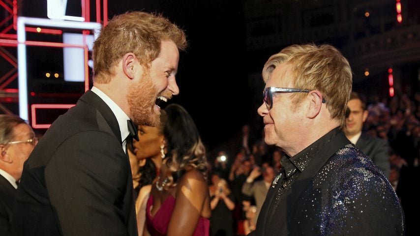 Prinz Harry und Elton John in der Royal Albert Hall in London