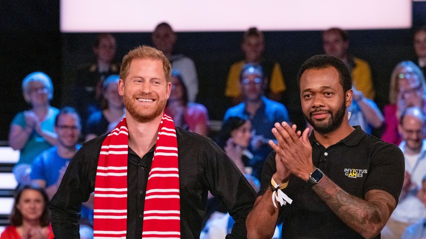 Prinz Harry und Angelo Anderson bei "Das aktuelle Sportstudio"