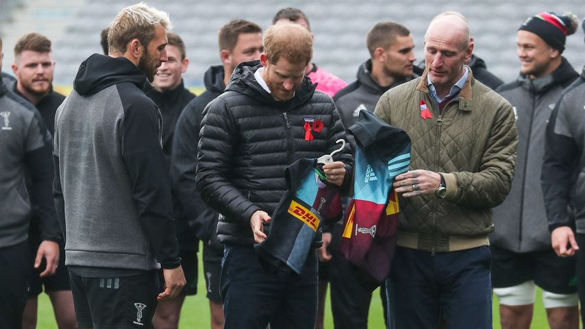 Prinz Harry und Gareth Thomas (r.) bei einem Event