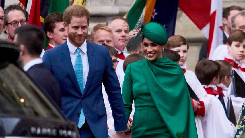 Prinz Harry und Herzogin Meghan vor der Westminster Abbey, 2020