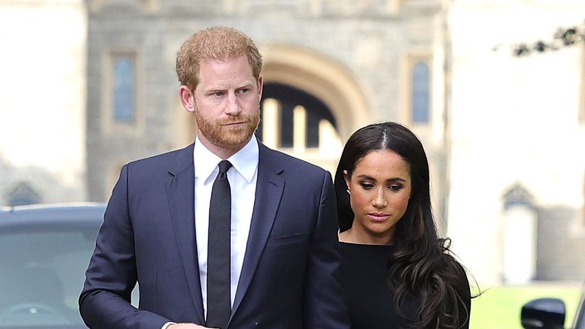 Prinz Harry und Herzogin Meghan vor Schloss Windsor