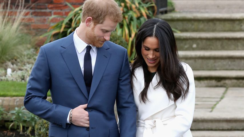 Prinz Harry und Herzogin Meghan bei ihrer Verlobungsverkündung 2017