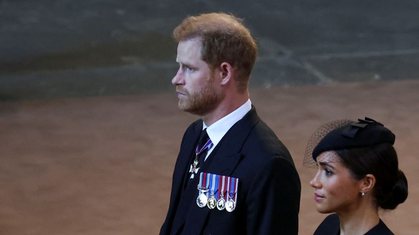 Prinz Harry und Herzogin Meghan bei der Beerdigung von Queen Elizabeth II.