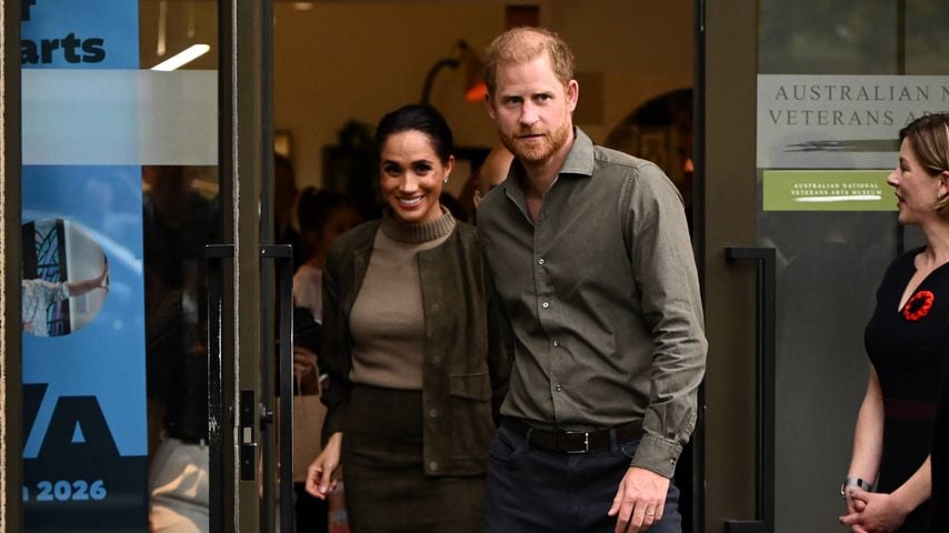 Prinz Harry und Meghan verlassen das Australian National Veterans Arts Museum in Melbourne, 2026