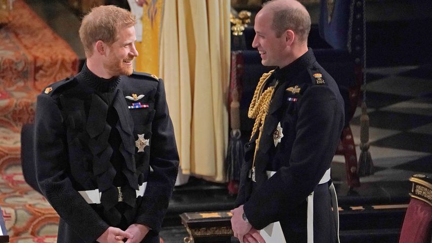 Prinz Harry und Prinz William in der St. George's Chapel in Windsor im Mai 2018