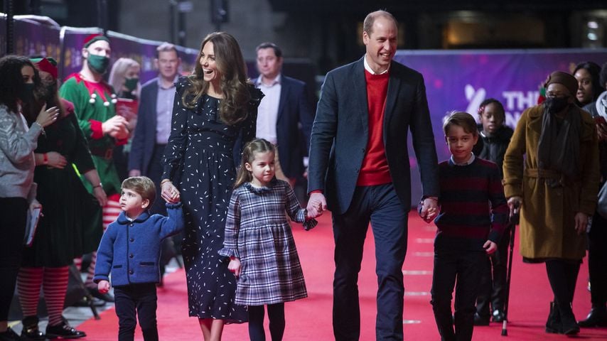 Herzogin Kate, Prinz William und ihre drei Kids auf einem Event in London im Dezember 2020