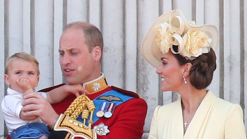 Prinz Louis, Prinz William, Herzogin Kate, Prinz George und Prinzessin Charlotte