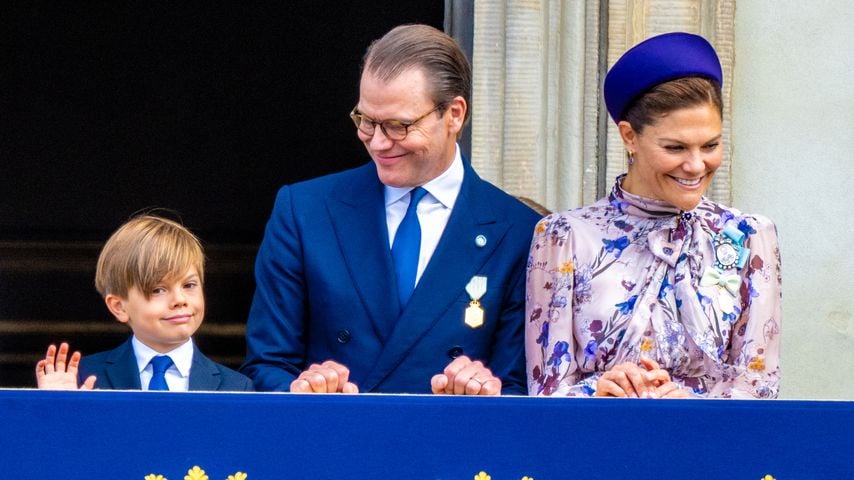 Prinz Oscar von Schweden mit seinen Eltern Prinz Daniel und Prinzessin Victoria