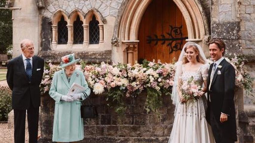 Prinz Philip und die Queen bei der Hochzeit von Prinzessin Beatrice und Edoardo Mapelli Mozzi, 2020