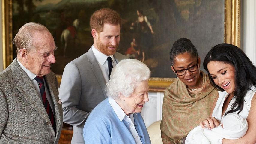 Prinz Philip, Prinz Harry, Queen Elizabeth II., Doria Ragland, Archie Harrison und Herzogin Meghan