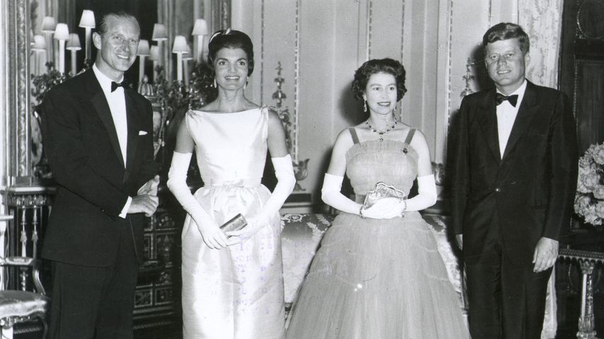 Prinz Philip, Jackie Kennedy, die Queen und John F. Kennedy
