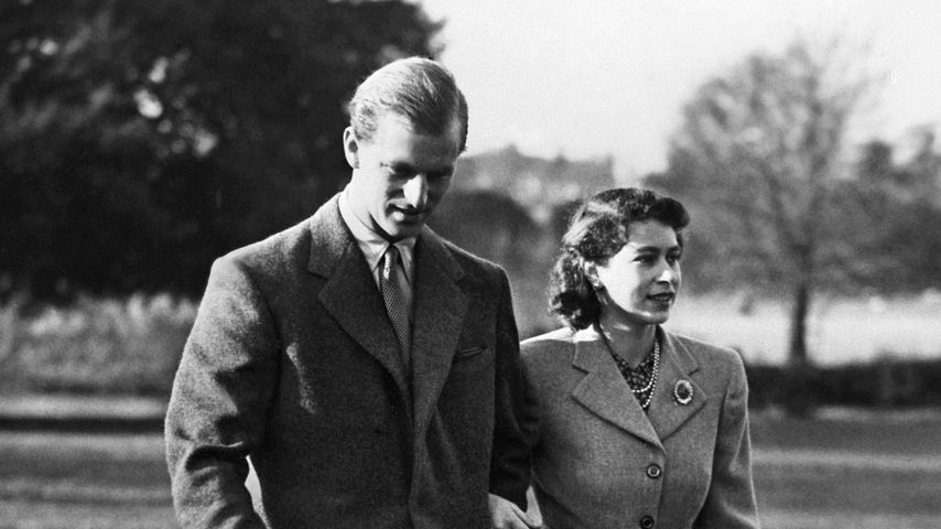 Prinz Philip und die Queen bei ihrer Hochzeitsreise