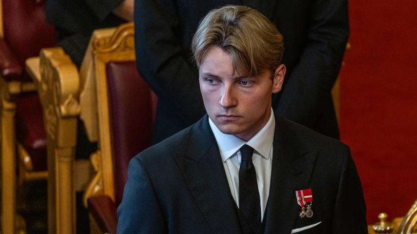Prinz Sverre Magnus bei der Treueeid-Zeremonie im Stortinget in Oslo