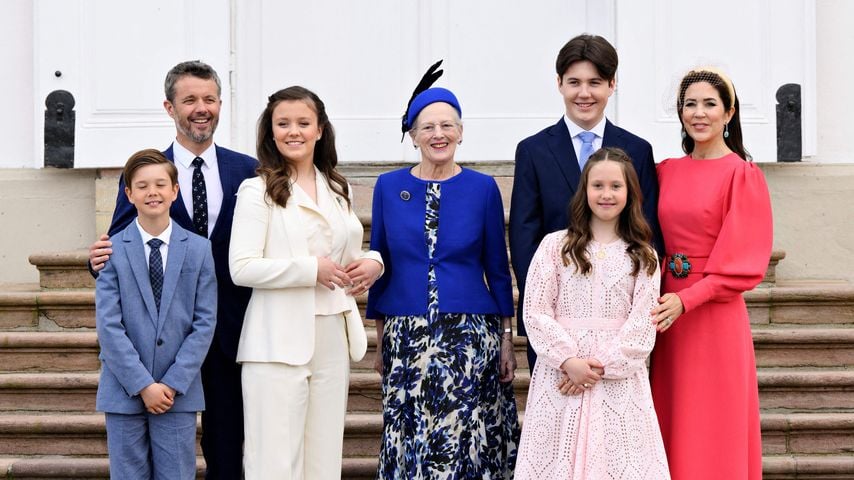 Die dänische Königsfamilie bei Prinzessin Isabellas Konfirmation 2022