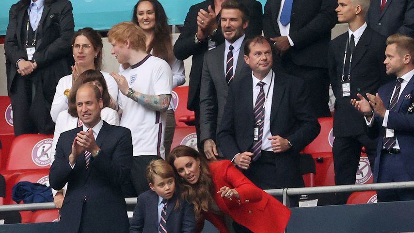 Prinz William, Ed Sheeran, Prinz George, Herzogin Kate und David Beckham