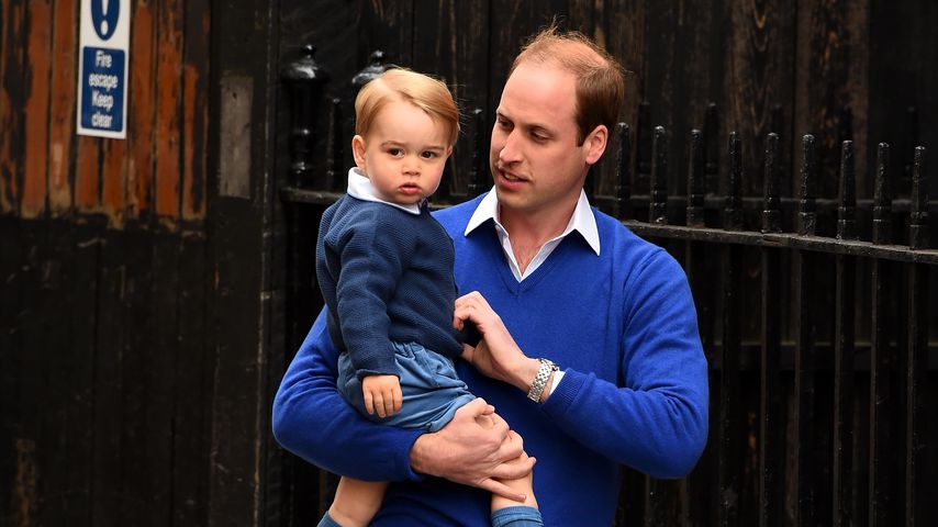 Prinz William mit seinem Sohn Prinz George, Mai 2015