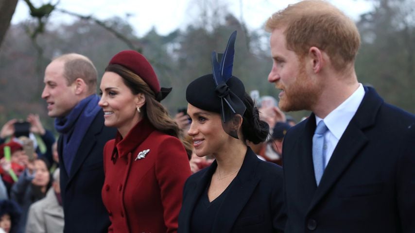 Prinz William, Herzogin Kate, Herzogin Meghan und Prinz Harry an Weihnachten 2018