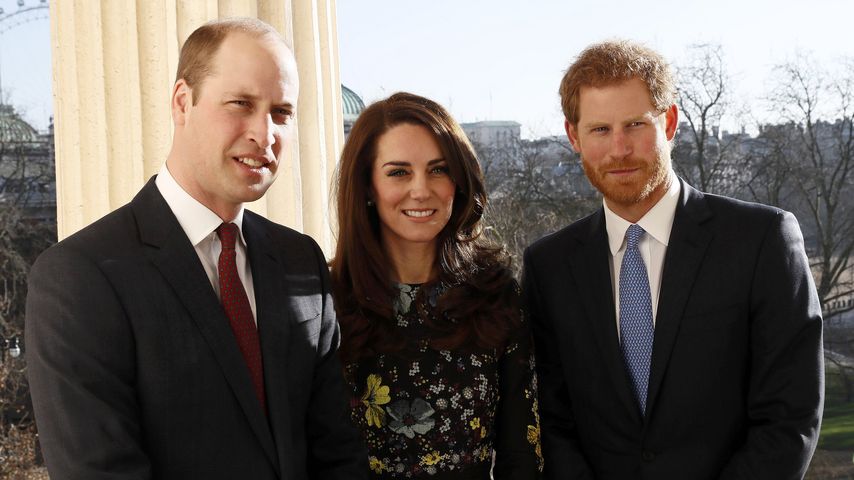 Prinz William, Herzogin Kate und Prinz Harry im Januar 2017