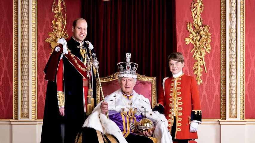 Prinz William, König Charles III. und Prinz George im Mai 2023