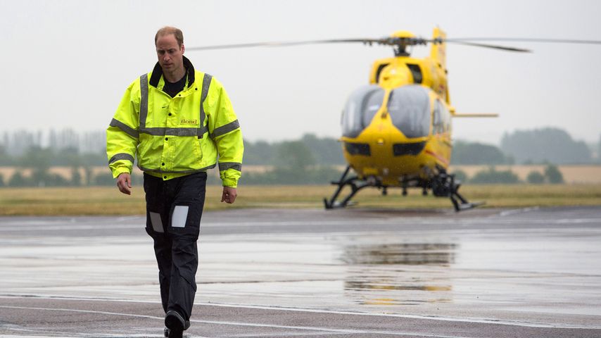 Prinz William auf dem Cambridge Airport im Juli 2015
