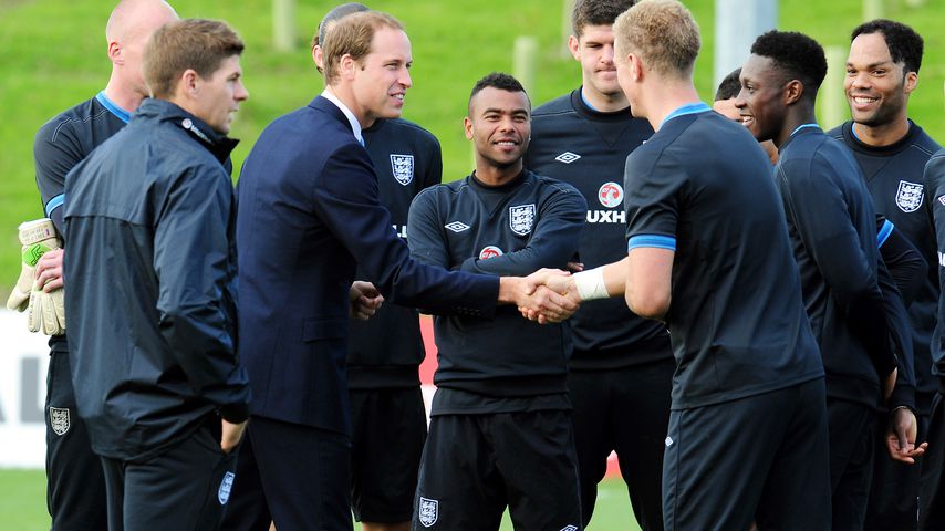 Prinz William mit der Nationalmannschaft Englands, Oktober 2012