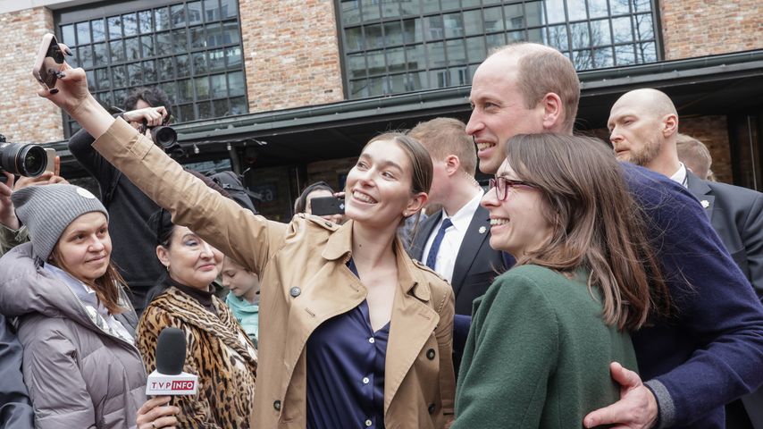 Prinz William mit Fans in Polen, März 2023
