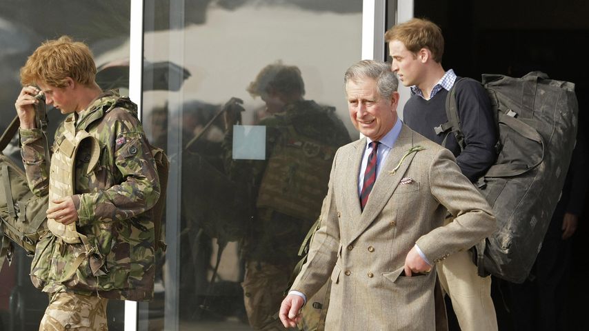 Prinz William mit König Charles III. und Prinz William im August 2008