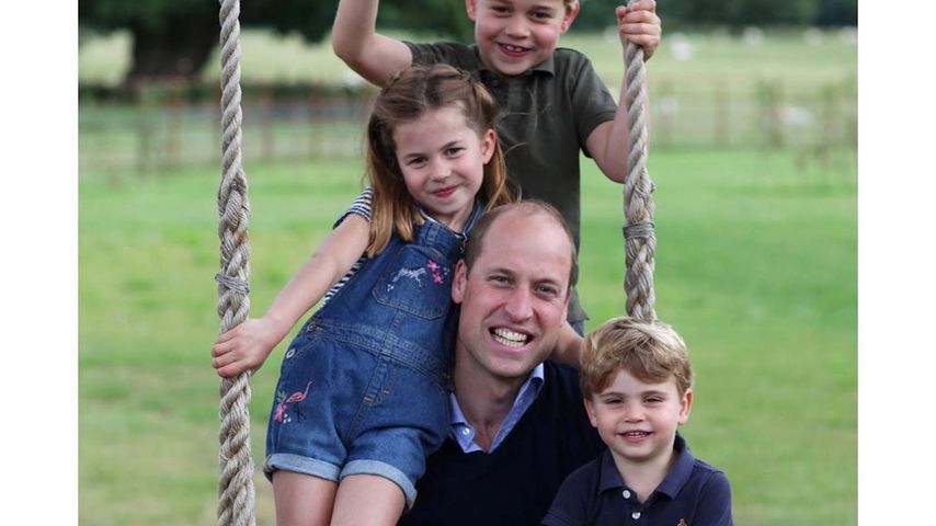 Prinz William mit seinen Kindern George, Charlotte und Louis
