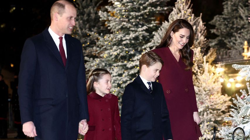 Prinz William mit seiner Familie in der Westminster Abbey, Dezember 2022