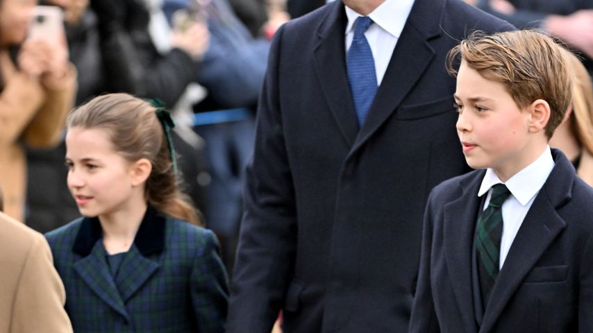 Prinz William mit seinen Kinder George und Charlotte, Sandringham, an Weihnachten 2024