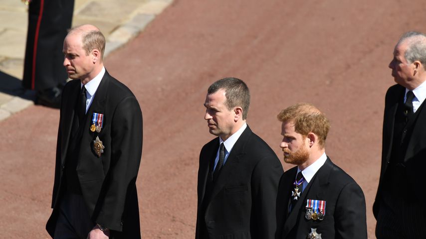 Prinz William, Peter Phillips und Prinz Harry, 2021