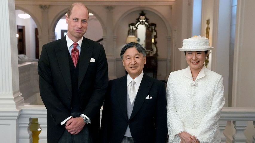 Anstelle des Königs: Prinz William begrüßt Japans Kaiser